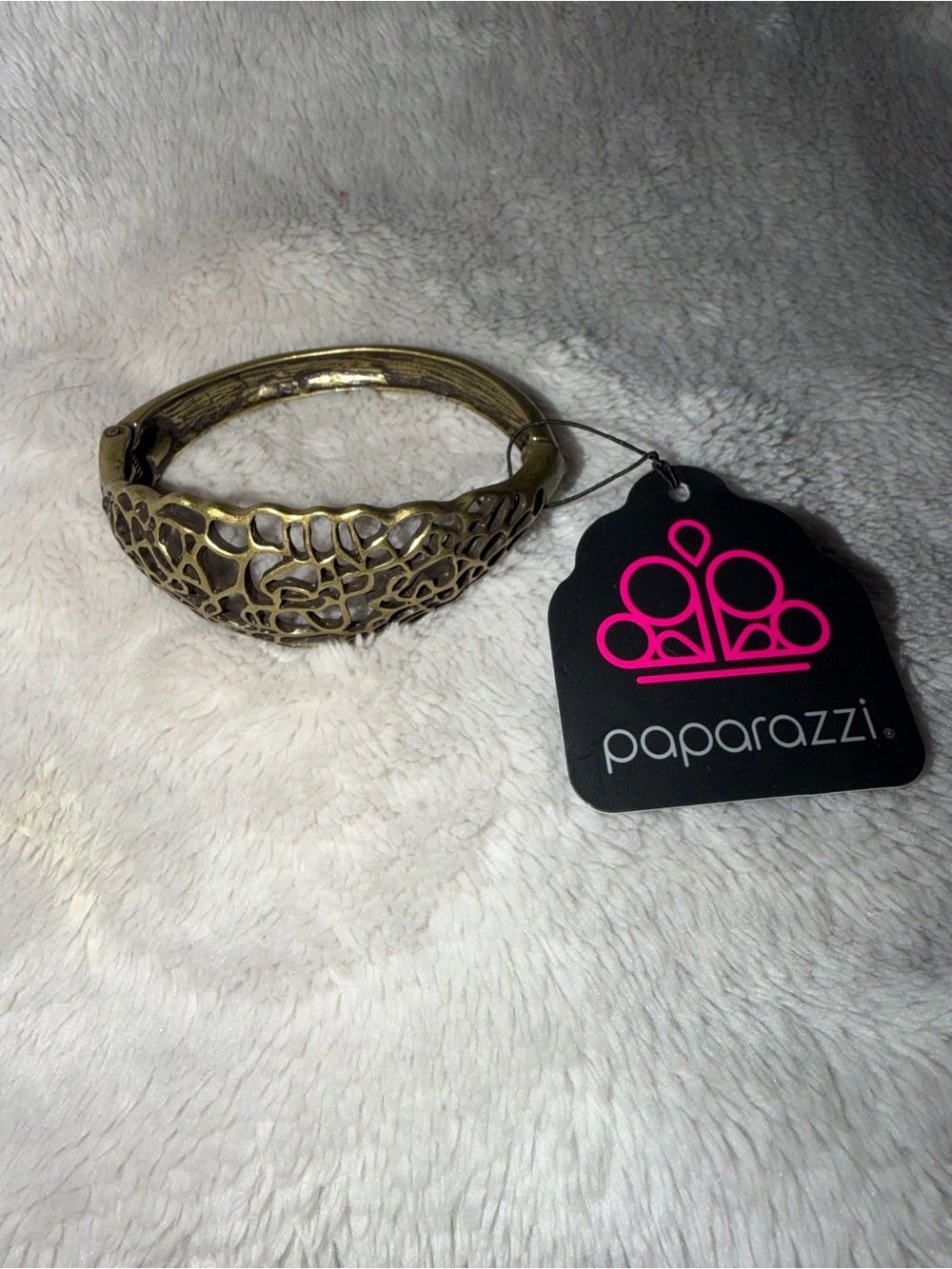 Paparazzi Antique Gold Filigree Cutout Hinge Bracelet